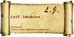 Leif Jakobina névjegykártya