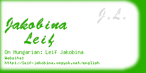 jakobina leif business card